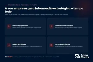 Tipos de dados sensíveis que uma empresa gera: folha, faturamento, clientes e fiscal — Bono Conta
