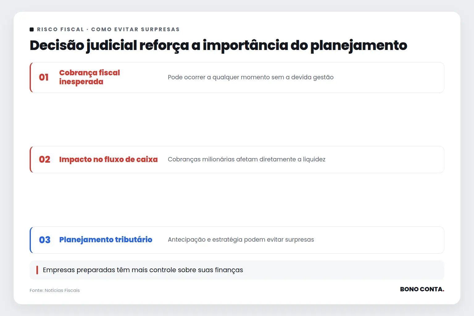 Decisão judicial reforça a importância do planejamento | Bono Conta