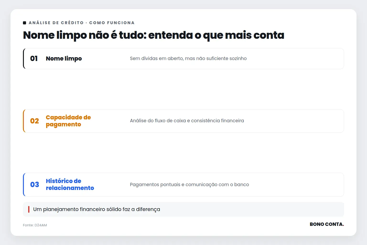 Nome limpo não é tudo: entenda o que mais conta | Bono Conta