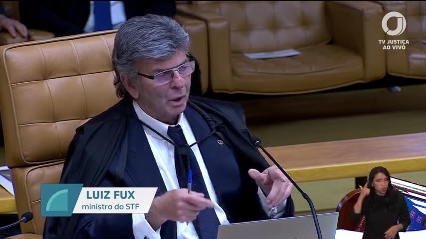 Luiz Fux na sessão do STF de 15/09/2026 | Foto: Reprodução/TV Justiça