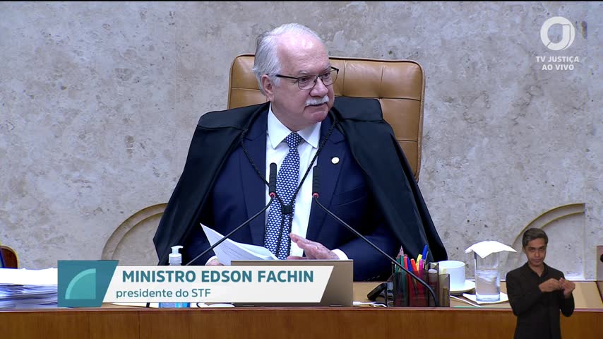 Edson Fachin na sessão do STF de 23/09/2026 | Foto: Reprodução/TV Justiça