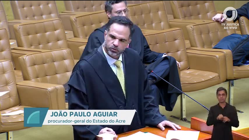 João Paulo Aguiar na sessão do STF de 24/09/2026 | Foto: Reprodução/TV Justiça