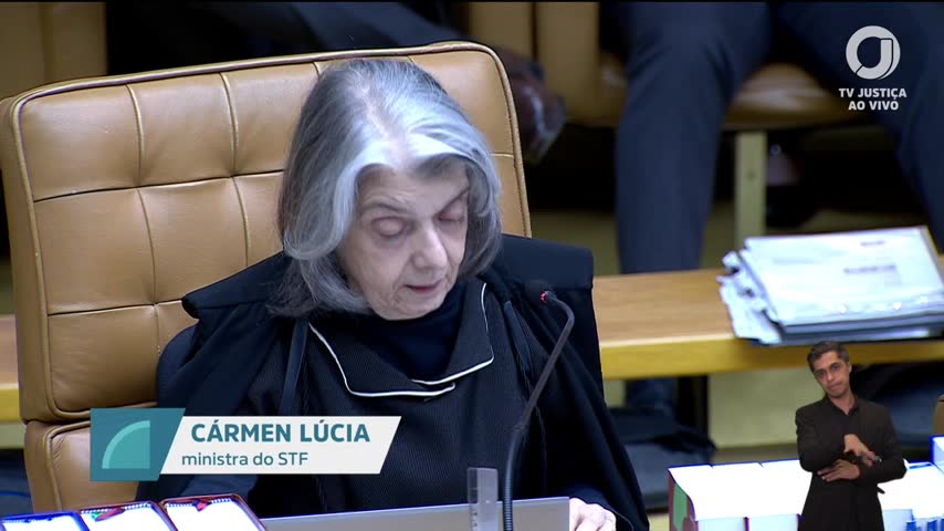 Cármen Lúcia na sessão do STF de 24/09/2026 | Foto: Reprodução/TV Justiça