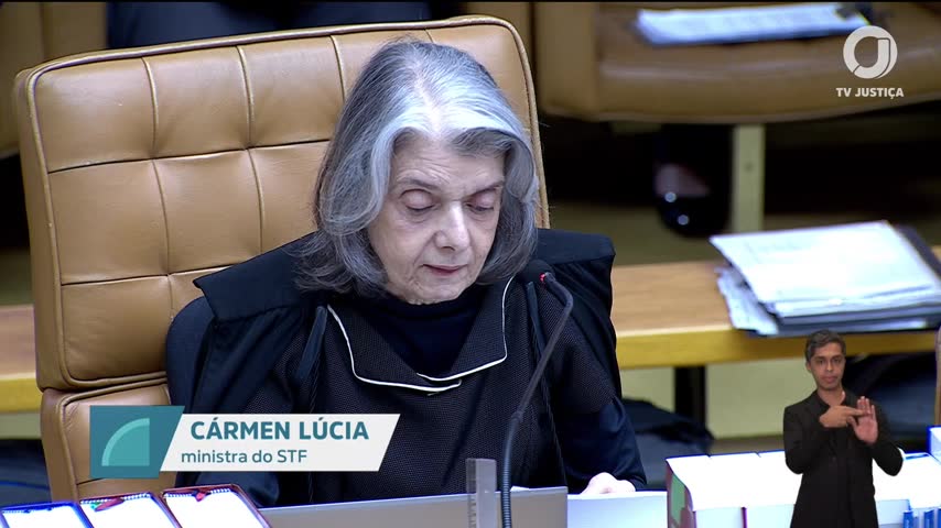Cármen Lúcia na sessão do STF de 24/09/2026 | Foto: Reprodução/TV Justiça