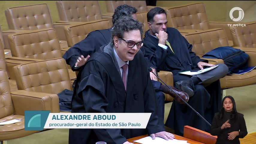 Alexandre Aboud na sessão do STF de 24/09/2026 | Foto: Reprodução/TV Justiça