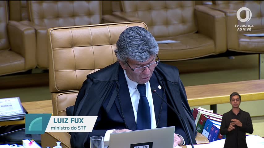 Luiz Fux na sessão do STF de 24/09/2026 | Foto: Reprodução/TV Justiça