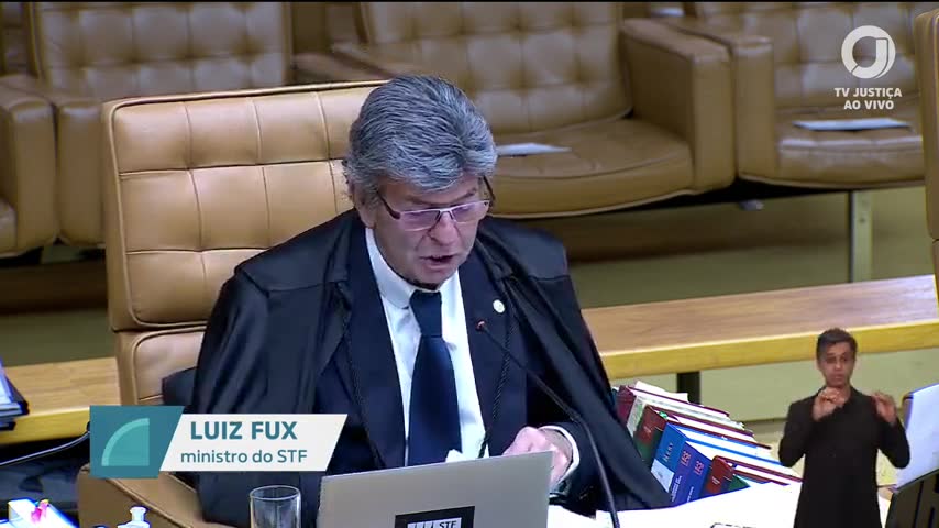 Luiz Fux na sessão do STF de 24/09/2026 | Foto: Reprodução/TV Justiça
