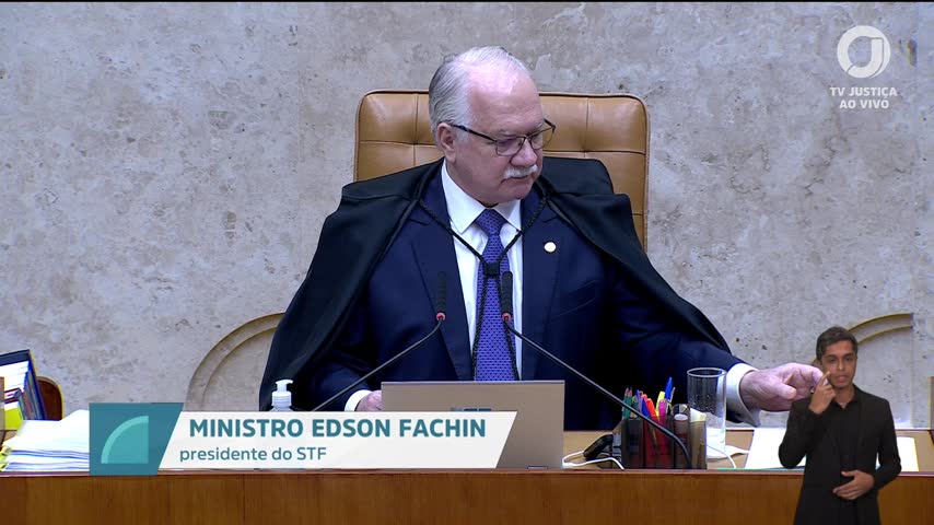Edson Fachin na sessão do STF de 24/09/2026 | Foto: Reprodução/TV Justiça