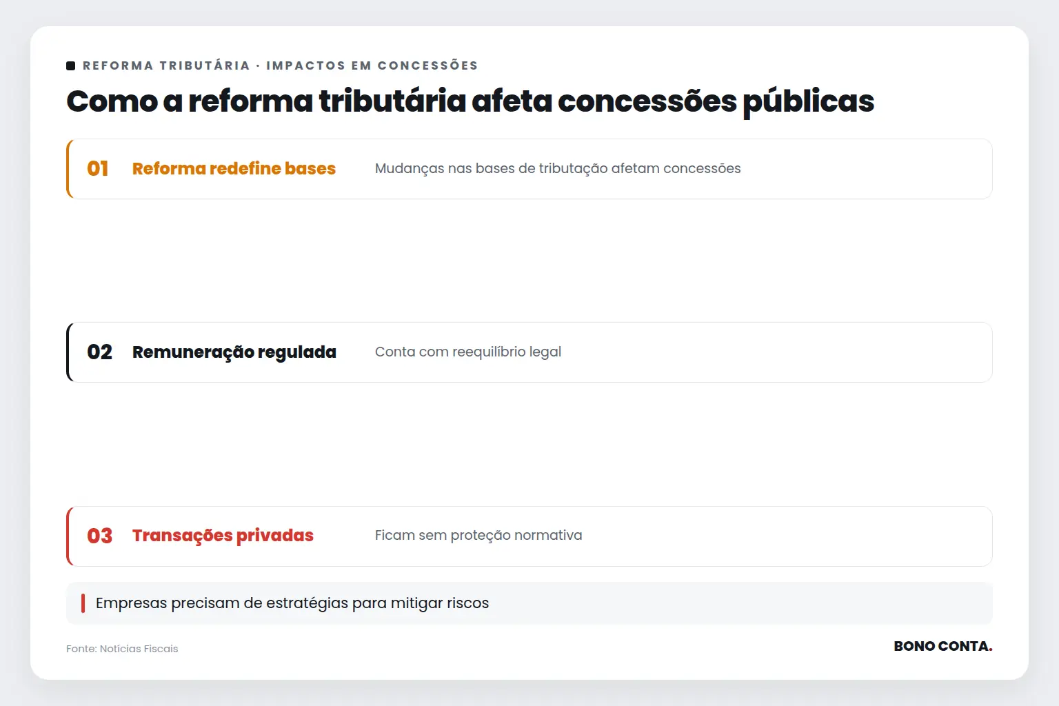 Como a reforma tributária afeta concessões públicas | Bono Conta