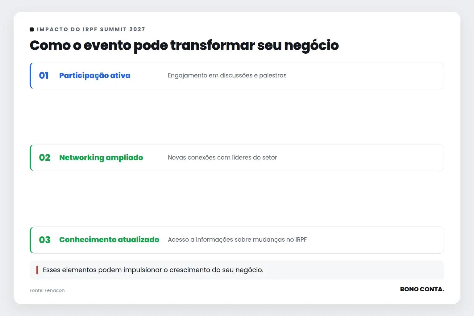 Como o evento pode transformar seu negócio | Bono Conta