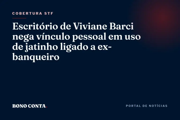 Escritório de Viviane Barci nega vínculo pessoal em uso de jatinho ligado a ex-banqueiro