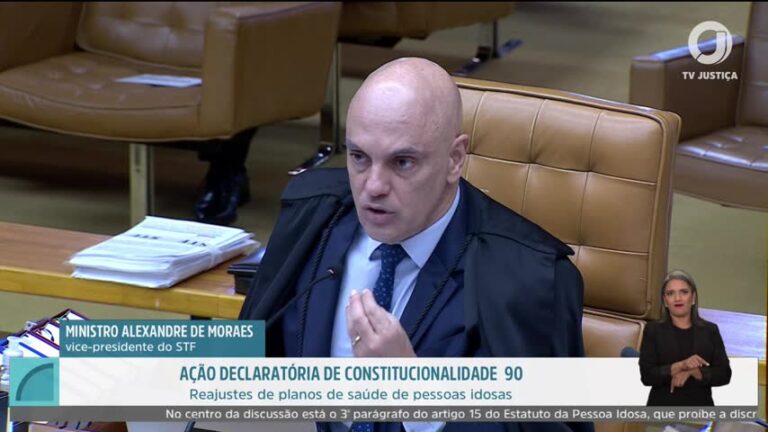 Alexandre de Moraes defende aplicação imediata do Estatuto do Idoso a contratos de saúde