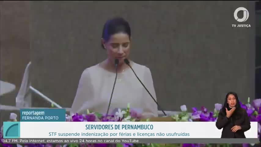 Fernanda Porto na sessão do STF de 07/10/2026 | Foto: Reprodução/TV Justiça