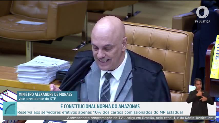 Alexandre de Moraes na sessão do STF de 08/10/2026 | Foto: Reprodução/TV Justiça