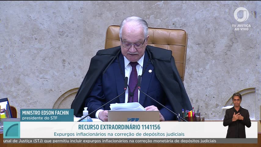 Edson Fachin na sessão do STF de 08/10/2026 | Foto: Reprodução/TV Justiça