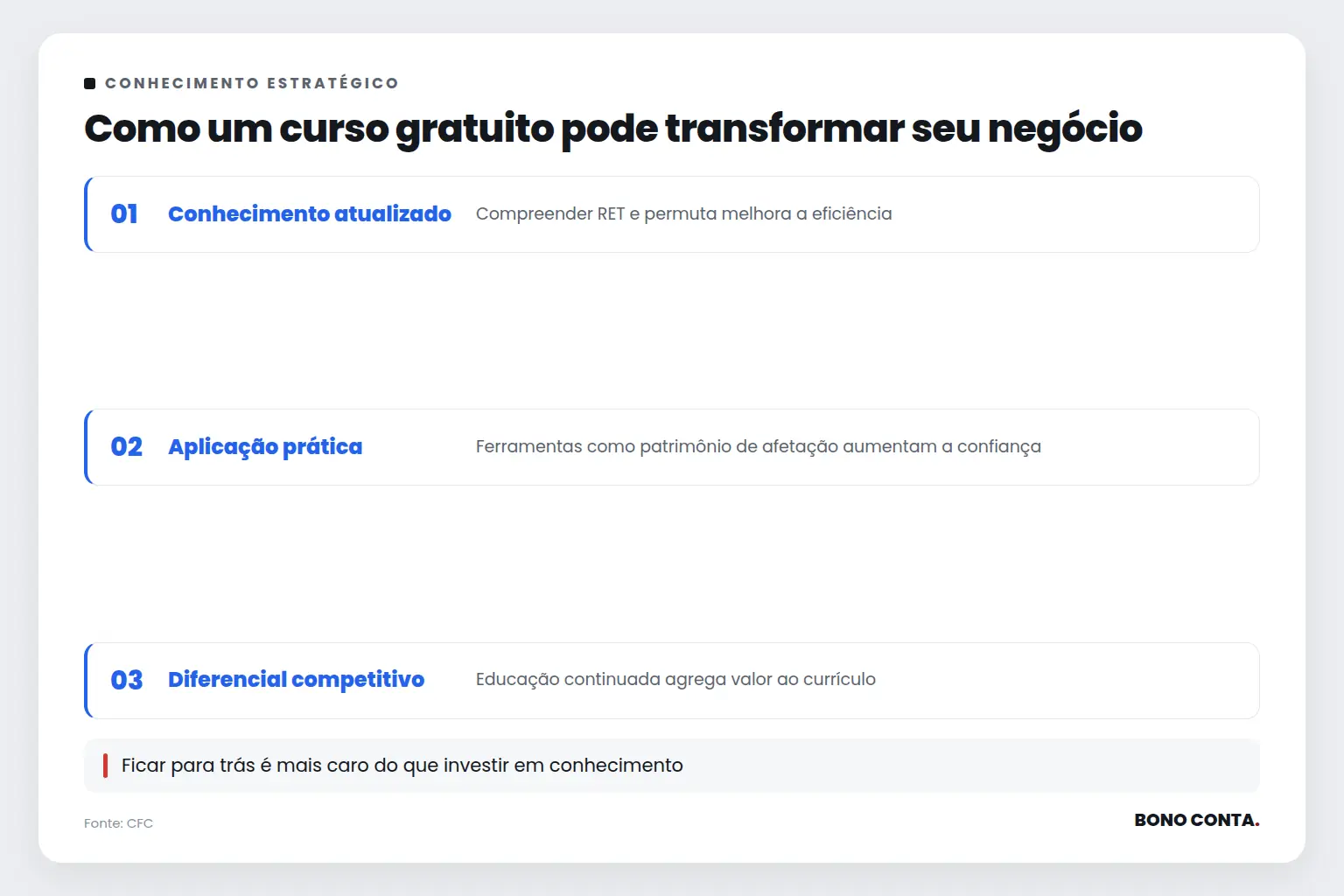 Como um curso gratuito pode transformar seu negócio | Bono Conta
