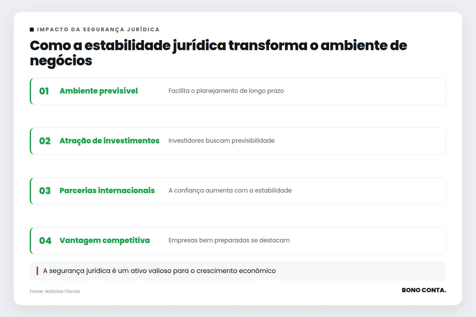 Como a estabilidade jurídica transforma o ambiente de negócios | Bono Conta