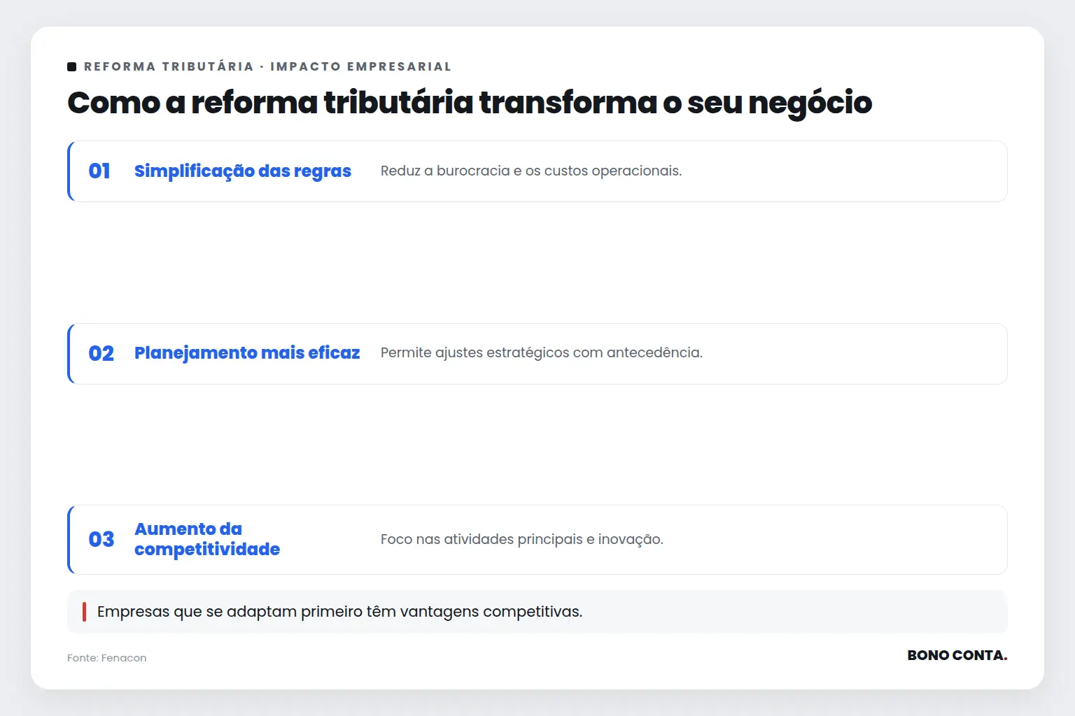 Como a reforma tributária transforma o seu negócio | Bono Conta