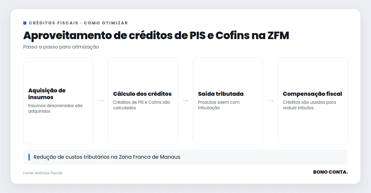 Fluxo de aproveitamento de créditos fiscais na Zona Franca de Manaus | Bono Conta