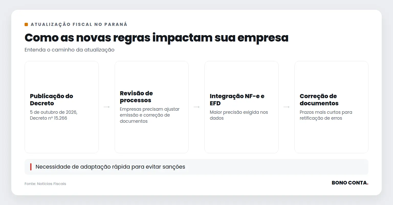 Fluxo das novas regras fiscais no Paraná | Bono Conta